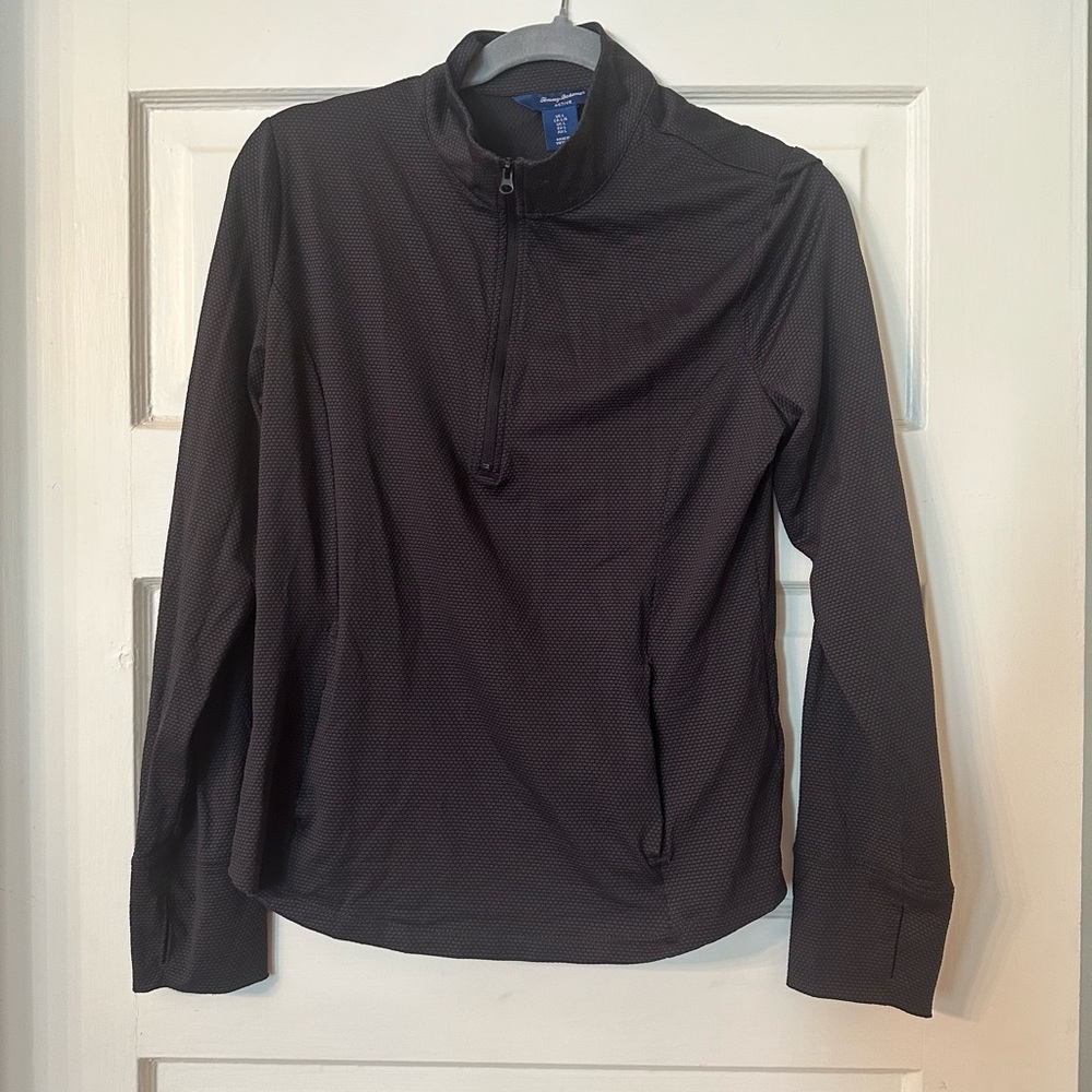 Black Quarter-Zip Pullover